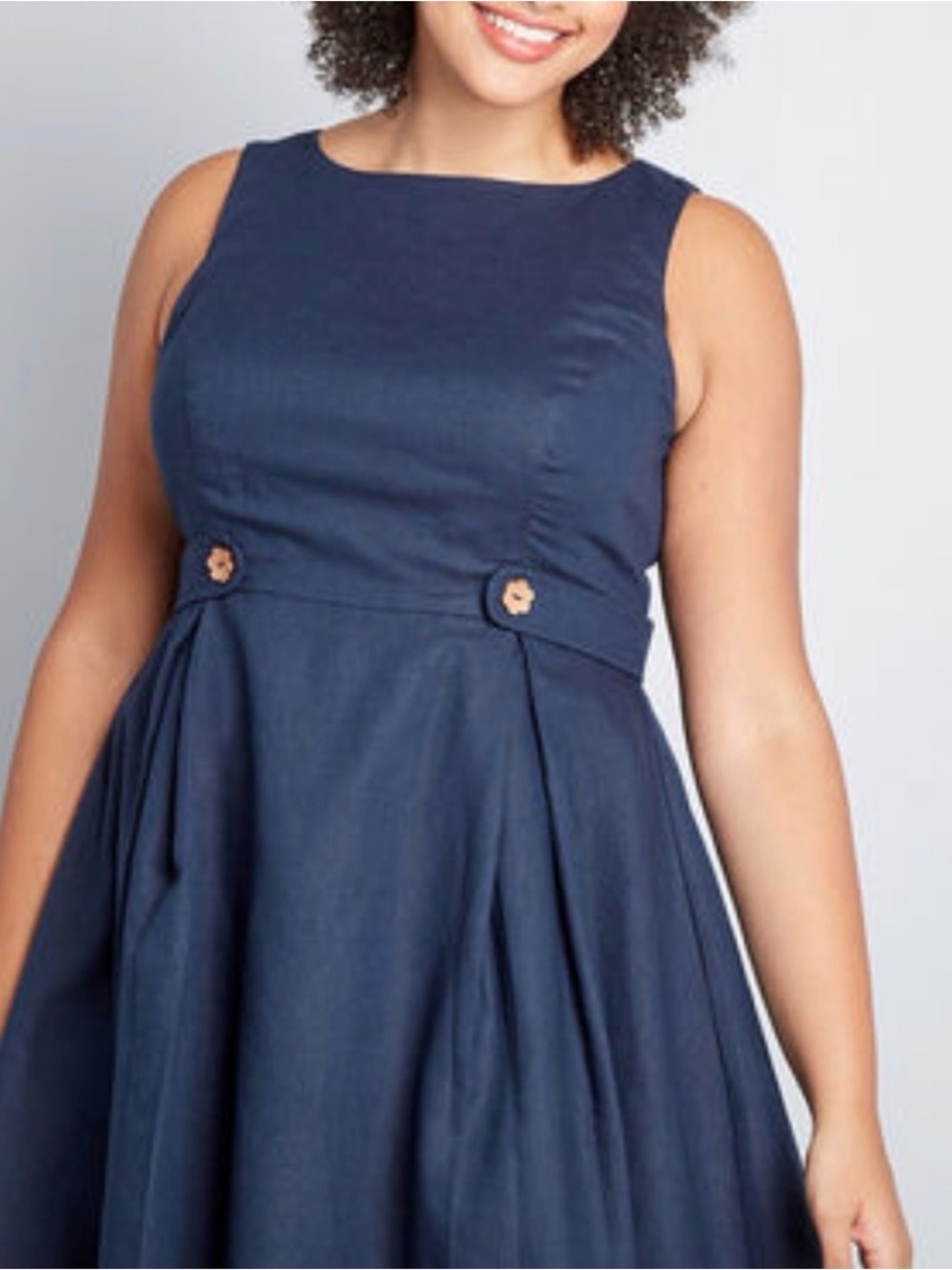 ModCloth 26 sleeveless Navy Casual Dress w/pockets